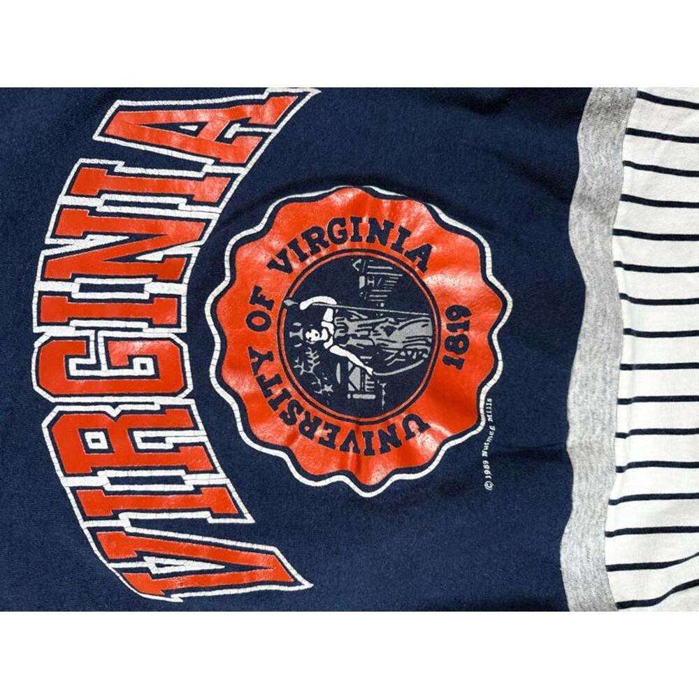 Nutmeg Mills Vintage UVA Sweatshirt Navy Blue Size Large - Picture 2 of 6